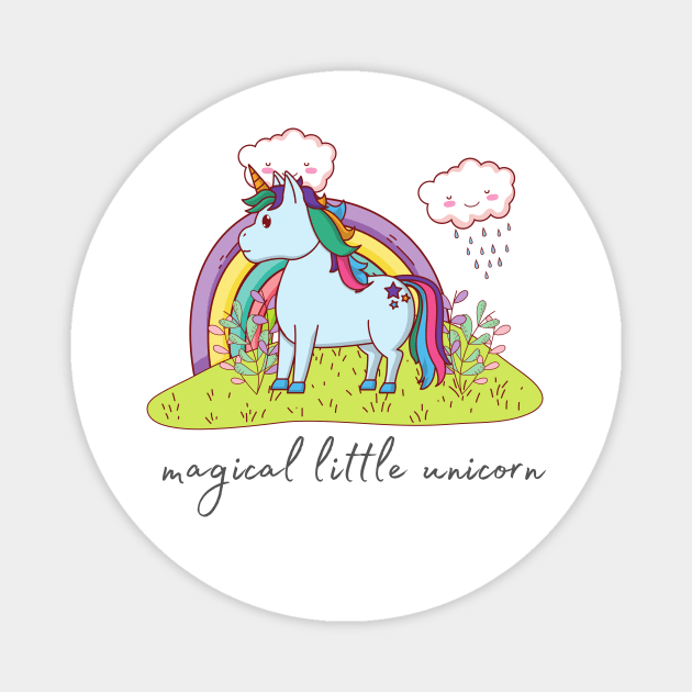 Magical Little Unicorn With Rainbow Magnet by Vegan Squad